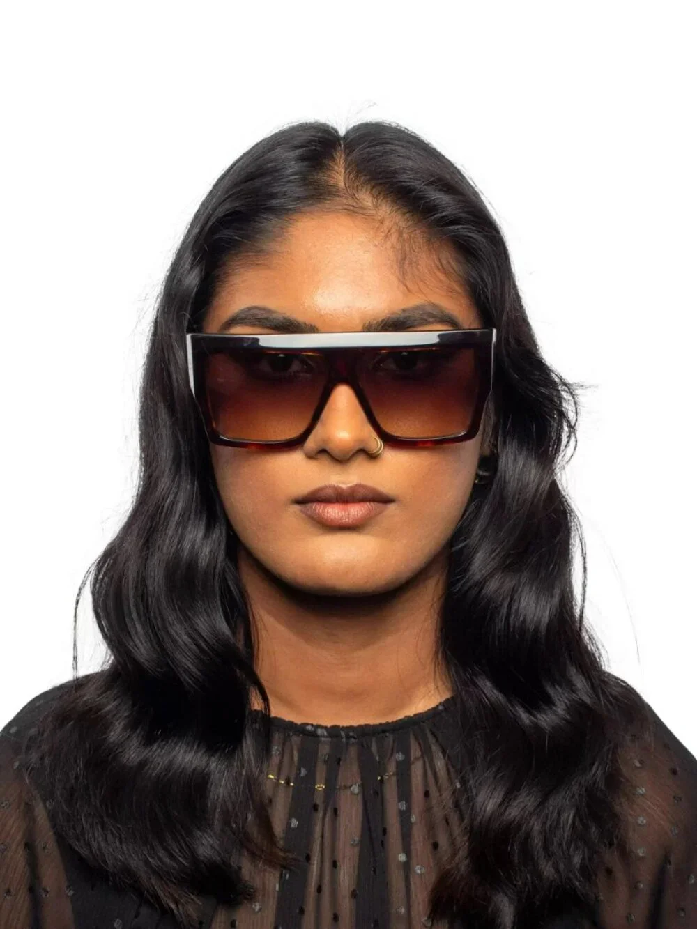 Celine BOLD 3 DOTS Women Sunglasses Havana Brown Gradient Square CL40092I 52F - Picture 9 of 11